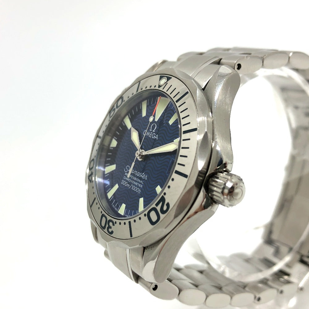OMEGA Watches Mechanical Automatic 2253.80 Stainless Steel Silver Seamaster300 blue dial mens Used Authentic