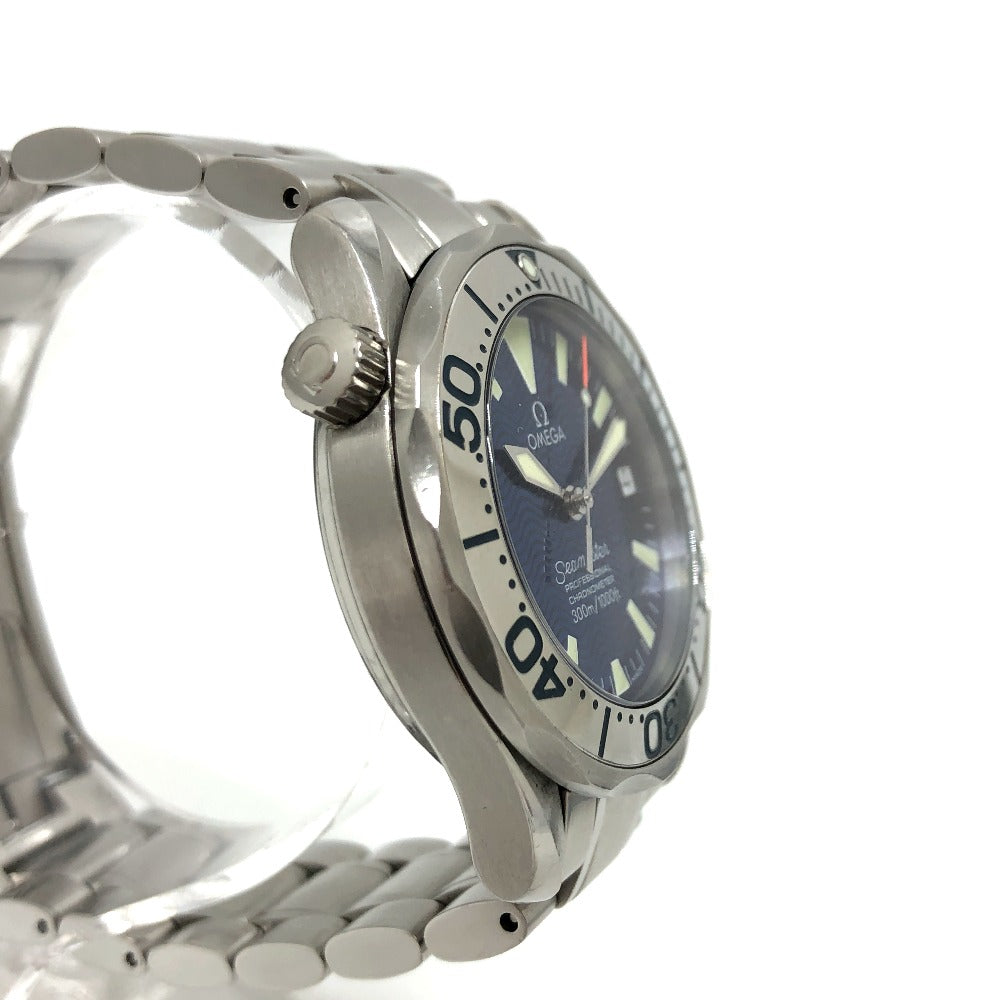 OMEGA Watches Mechanical Automatic 2253.80 Stainless Steel Silver Seamaster300 blue dial mens Used Authentic