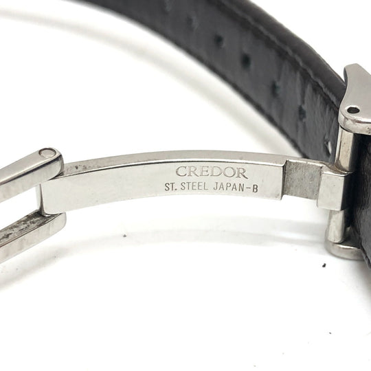 SEIKO Watches Quartz 4J81-0AE0 Stainless Steel Silver CREDOR aqua white dial Women Used Authentic