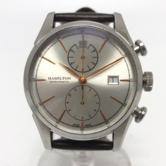 HAMILTON Watches Mechanical Automatic (with hand winding) H324160 Stainless Steel Silverx Gold Jazzmaster Spirit Liberty Silver dial mens Used Authentic
