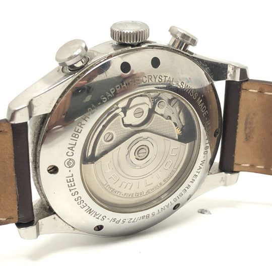 HAMILTON Watches Mechanical Automatic (with hand winding) H324160 Stainless Steel Silverx Gold Jazzmaster Spirit Liberty Silver dial mens Used Authentic