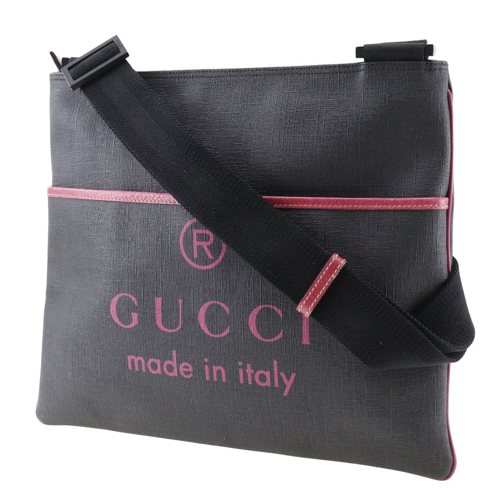 GUCCI Shoulder Bag 162904 leather black unisex(Unisex) Used Authentic