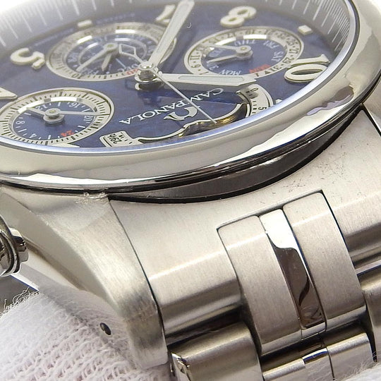 CITIZEN Watches Quartz 6771-T010750-TA Stainless Steel blue Moon face Campanola Blue dial mens Used Authentic