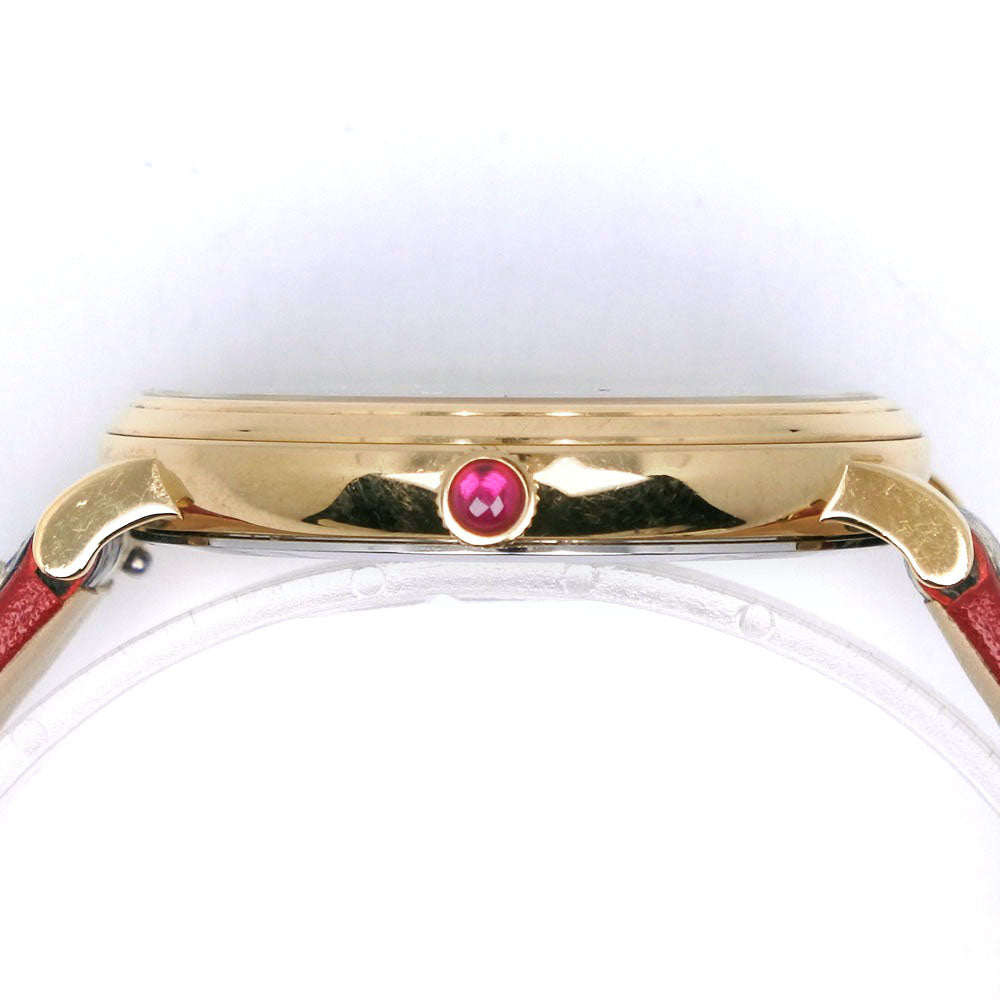 VERSACE Watches Quartz Stainless Steel , Leather gold LOVE White dial Women Used Authentic