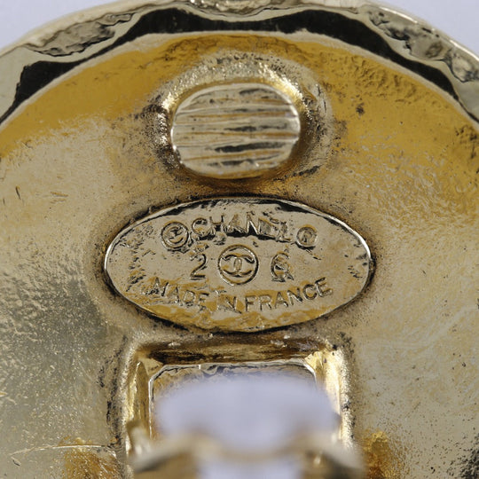 CHANEL Earring Plated Gold gold vintage COCO Mark Matrasse Women Used Authentic