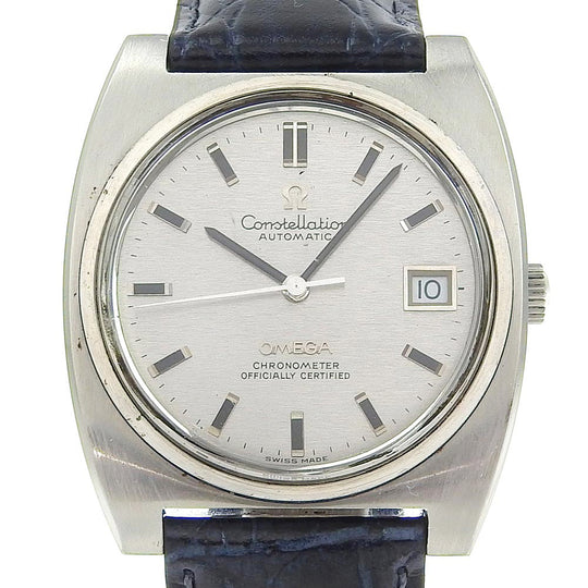 OMEGA Watches Mechanical Automatic Stainless Steel , Leather Silver cal.1001 Chronometer Constellation Silver dial mens Used Authentic