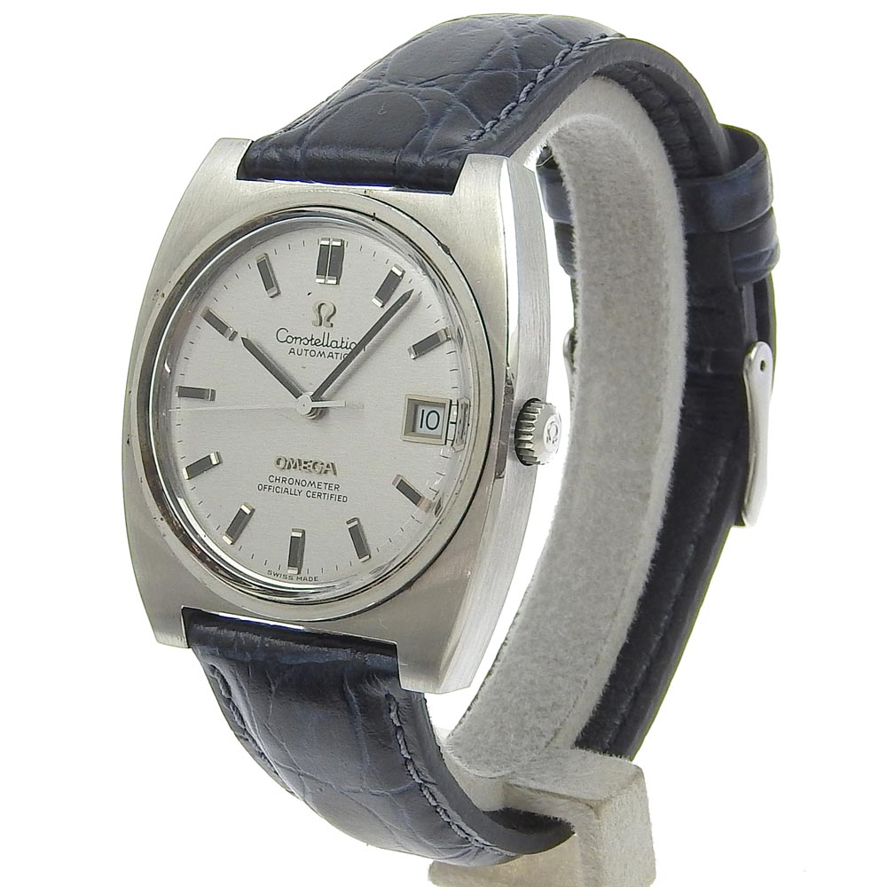 OMEGA Watches Mechanical Automatic Stainless Steel , Leather Silver cal.1001 Chronometer Constellation Silver dial mens Used Authentic