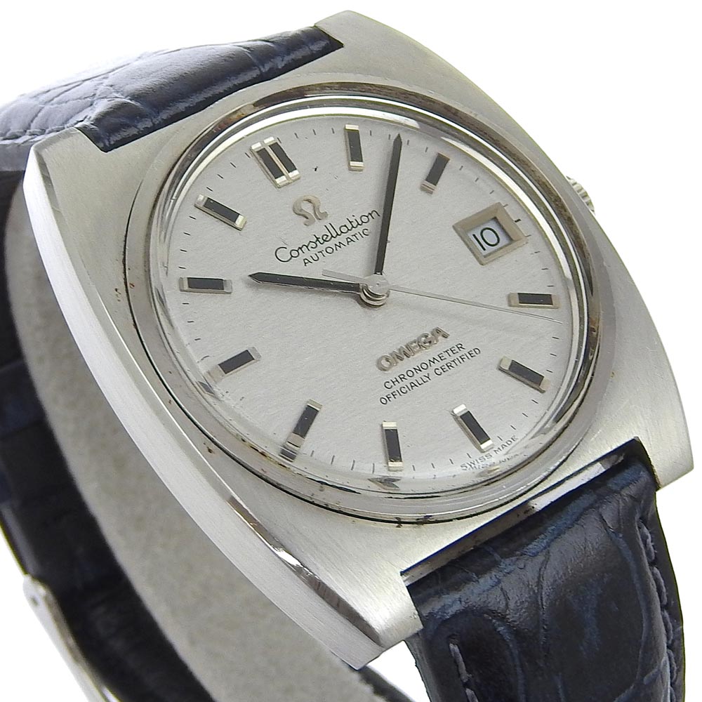 OMEGA Watches Mechanical Automatic Stainless Steel , Leather Silver cal.1001 Chronometer Constellation Silver dial mens Used Authentic