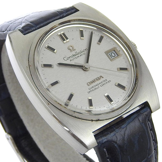 OMEGA Watches Mechanical Automatic Stainless Steel , Leather Silver cal.1001 Chronometer Constellation Silver dial mens Used Authentic