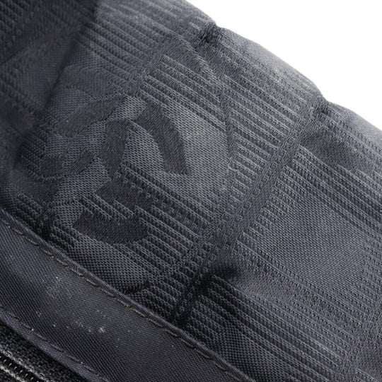 CHANEL Tote Bag A15991 Nylon canvas black New travel line Tote MM Women Used Authentic