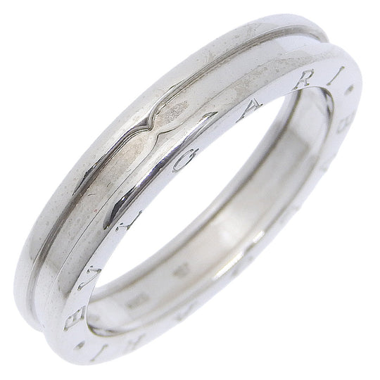 BVLGARI Ring K18 white gold Silver Be zero one B-zero1 mens 68 Used Authentic