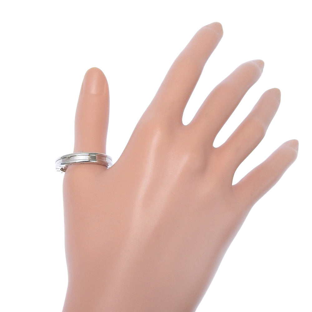 BVLGARI Ring K18 white gold Silver Be zero one B-zero1 mens 68 Used Authentic