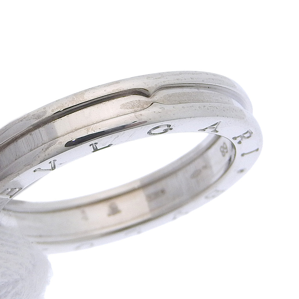 BVLGARI Ring K18 white gold Silver Be zero one B-zero1 mens 68 Used Authentic