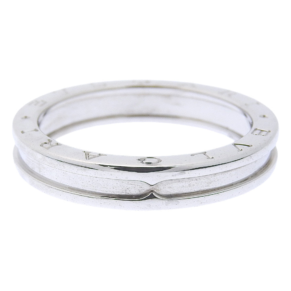 BVLGARI Ring K18 white gold Silver Be zero one B-zero1 mens 68 Used Authentic