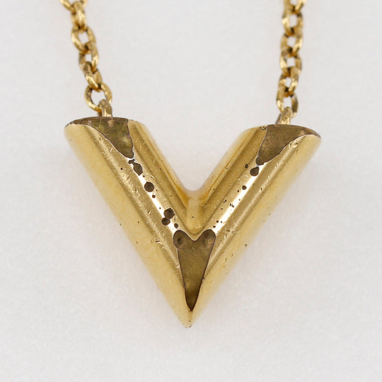 LOUIS VUITTON Necklace M61083 Plated Gold gold Essential V Women(Unisex) Used Authentic