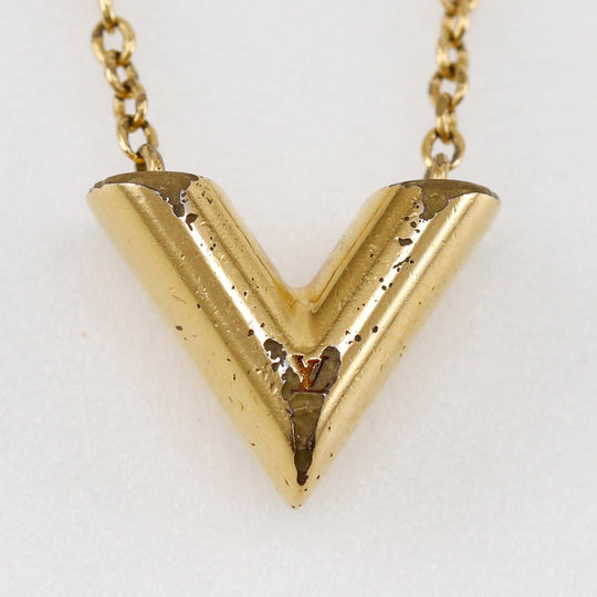 LOUIS VUITTON Necklace M61083 Plated Gold gold Essential V Women(Unisex) Used Authentic