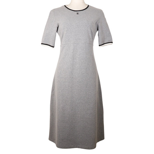 CHANEL one piece P11147V06479 Nylon, Polyurethane, Polyamide gray COCO Mark Women 38 Used Authentic