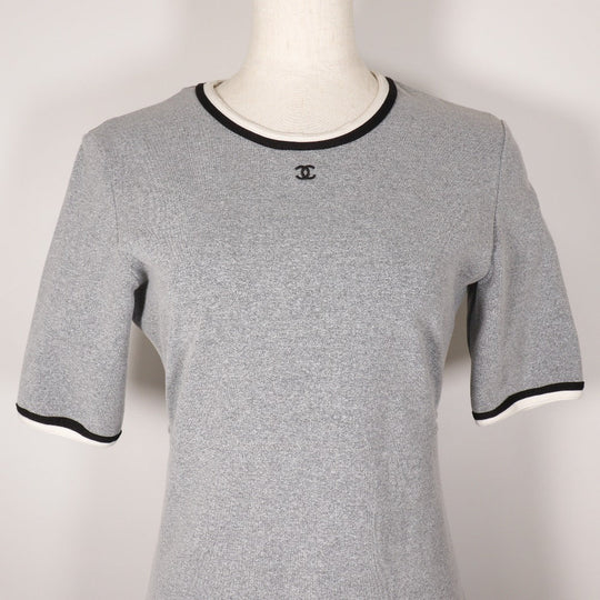 CHANEL one piece P11147V06479 Nylon, Polyurethane, Polyamide gray COCO Mark Women 38 Used Authentic