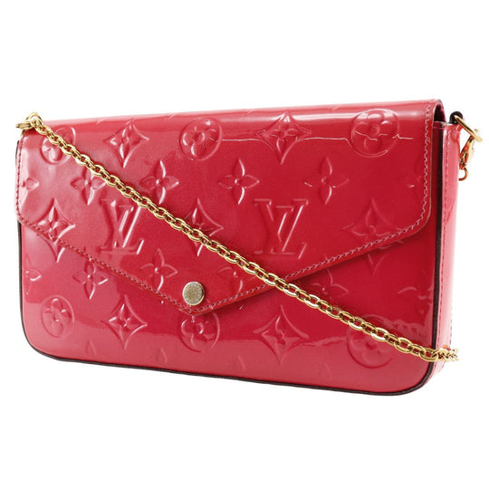 LOUIS VUITTON Shoulder Bag M61787 Monogram Vernis pink Chain wallet Pochette wallet Felice Women Used Authentic