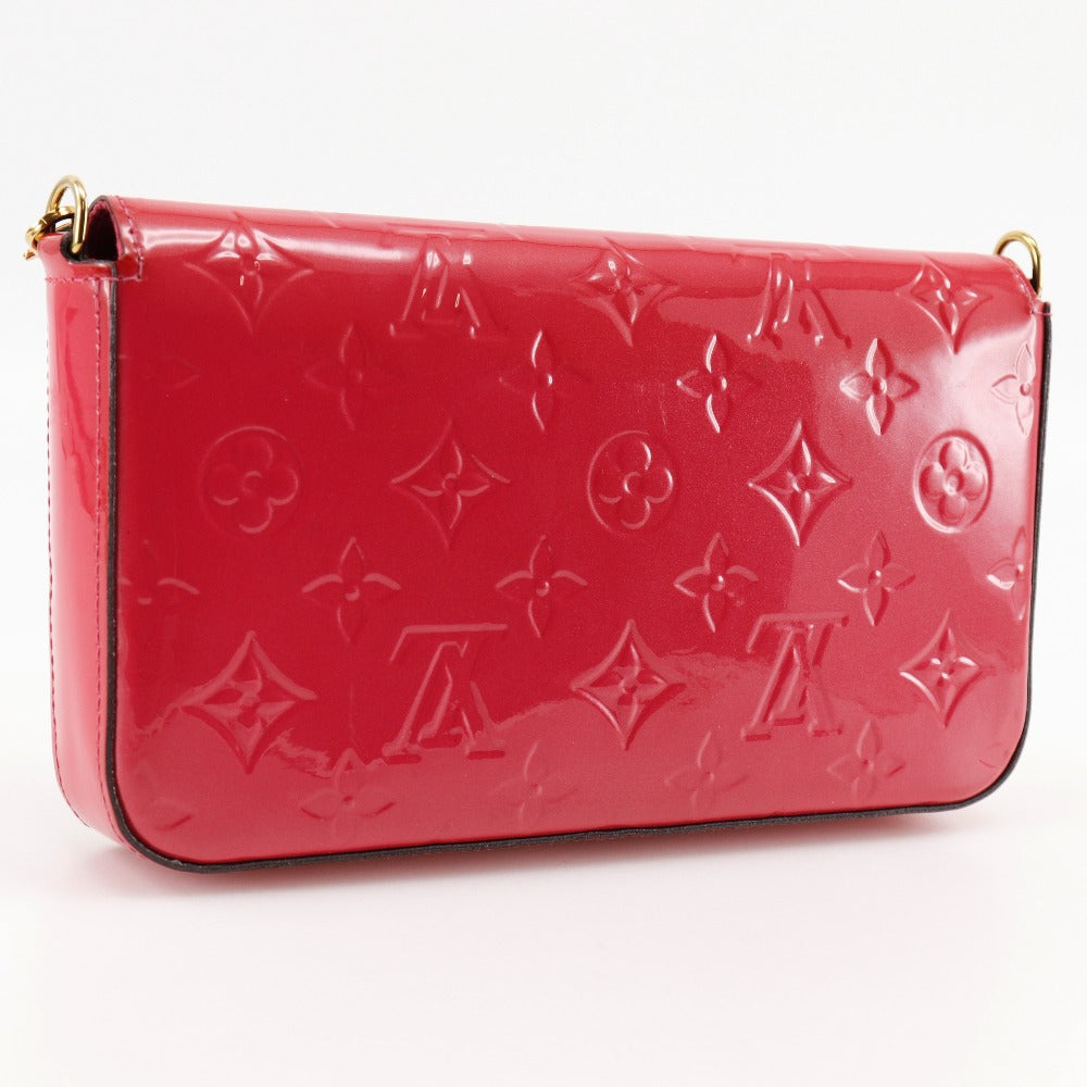 LOUIS VUITTON Shoulder Bag M61787 Monogram Vernis pink Chain wallet Pochette wallet Felice Women Used Authentic
