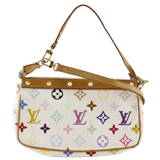 LOUIS VUITTON Pouch M92649 Monogram multicolor White Accessory pouch Pochette Accessoar Women Used Authentic
