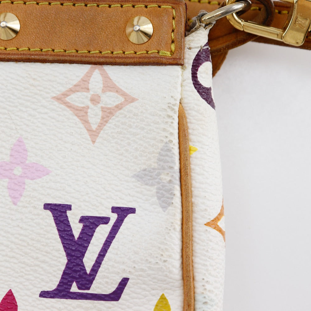 LOUIS VUITTON Pouch M92649 Monogram multicolor White Accessory pouch Pochette Accessoar Women Used Authentic