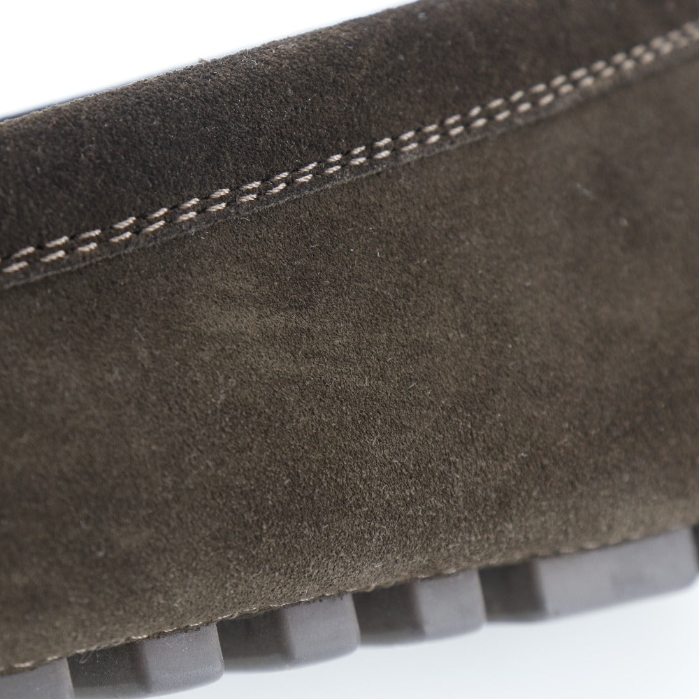 LOUIS VUITTON loafers Suede Brown Driving shoes unisex(Unisex) 6 Used Authentic