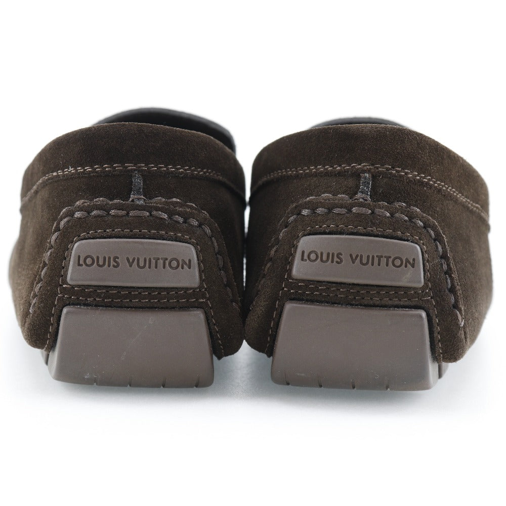 LOUIS VUITTON loafers Suede Brown Driving shoes unisex(Unisex) 6 Used Authentic