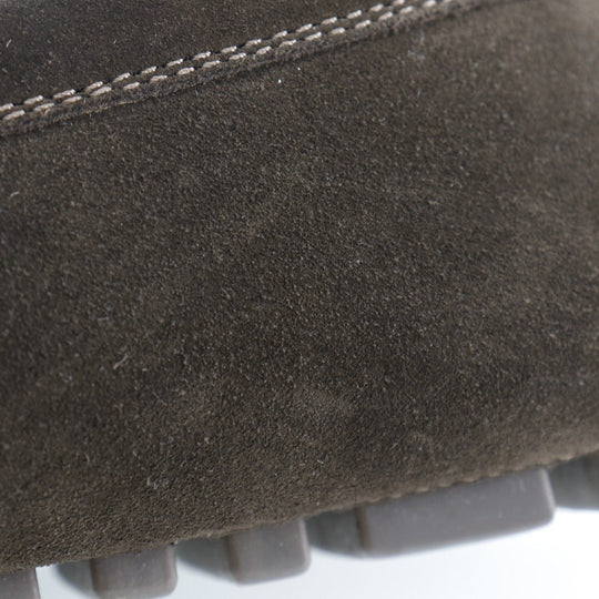 LOUIS VUITTON loafers Suede Brown Driving shoes unisex(Unisex) 6 Used Authentic