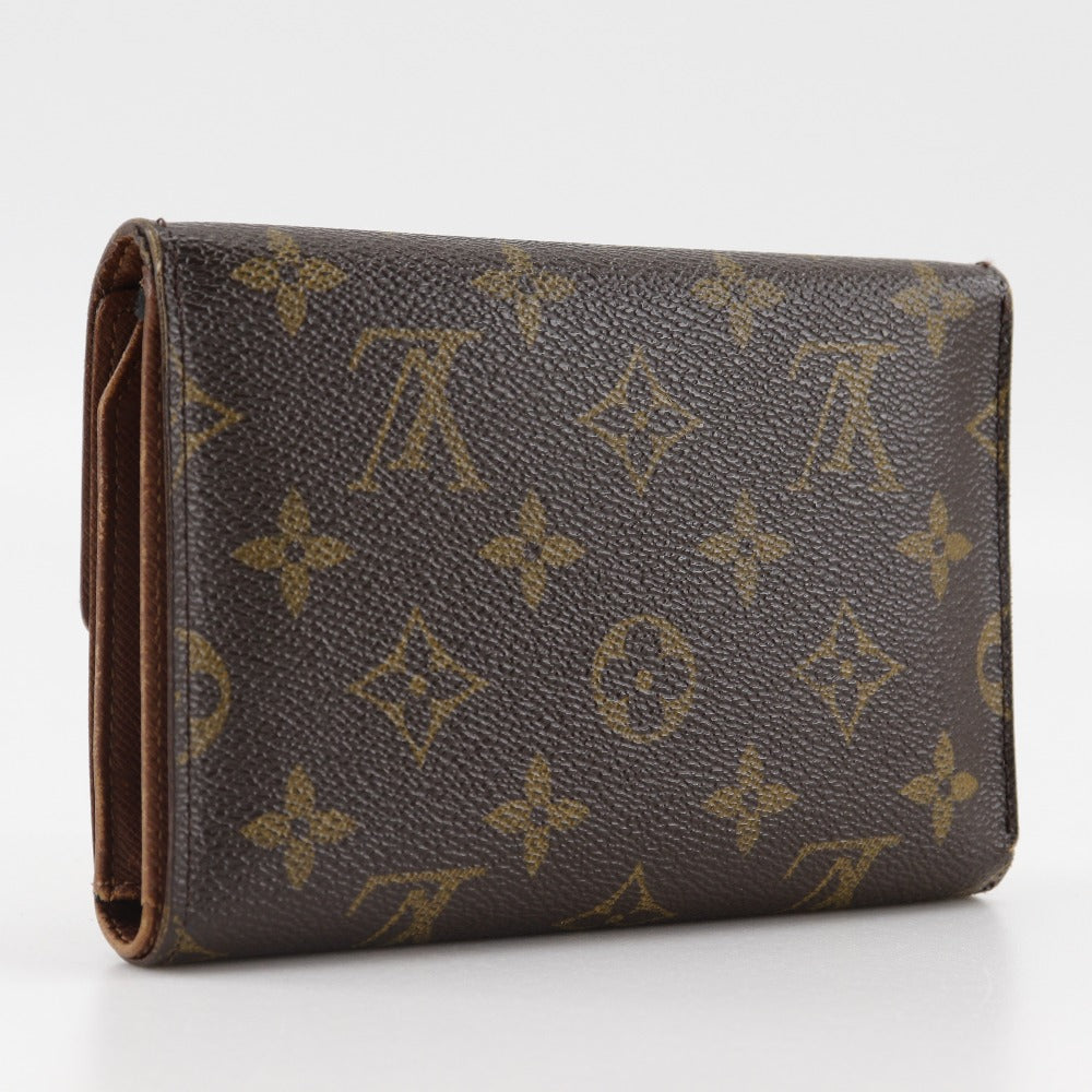 LOUIS VUITTON Tri-fold wallet M61202 Monogram canvas Brown Porto Tresol Etui Papie unisex(Unisex) Used Authentic