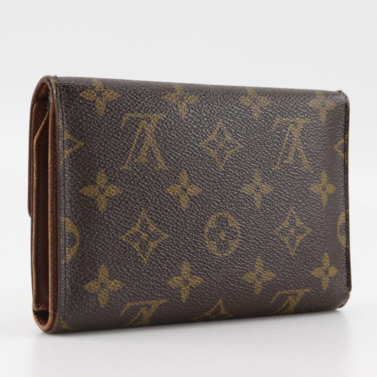 LOUIS VUITTON Tri-fold wallet M61202 Monogram canvas Brown Porto Tresol Etui Papie unisex(Unisex) Used Authentic