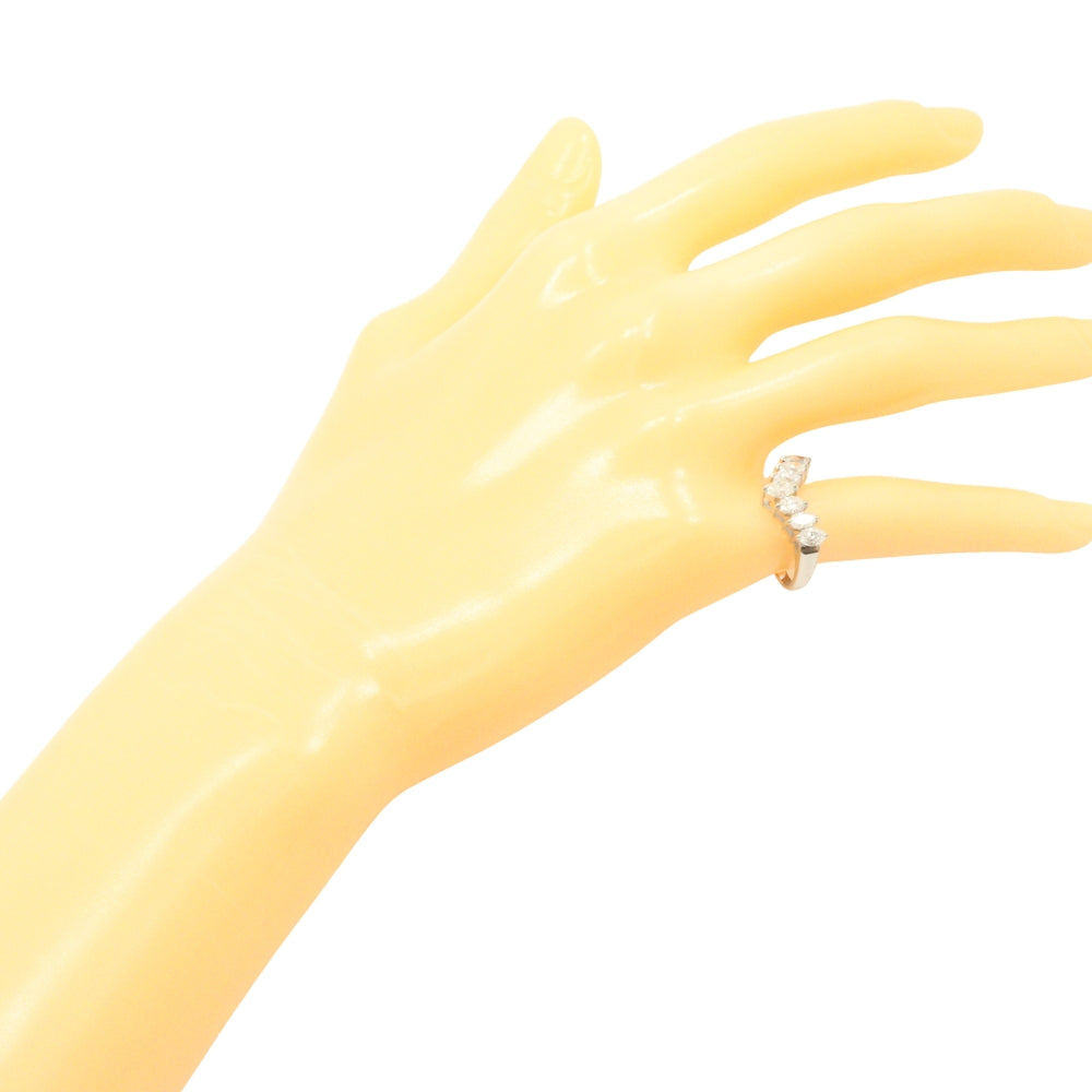 JEWELRY Ring Pt900Platinum, Diamond Silver 7P diamond V character