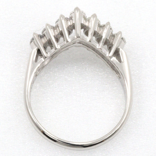 JEWELRY Ring Pt900Platinum, Diamond Silver 7P diamond V character