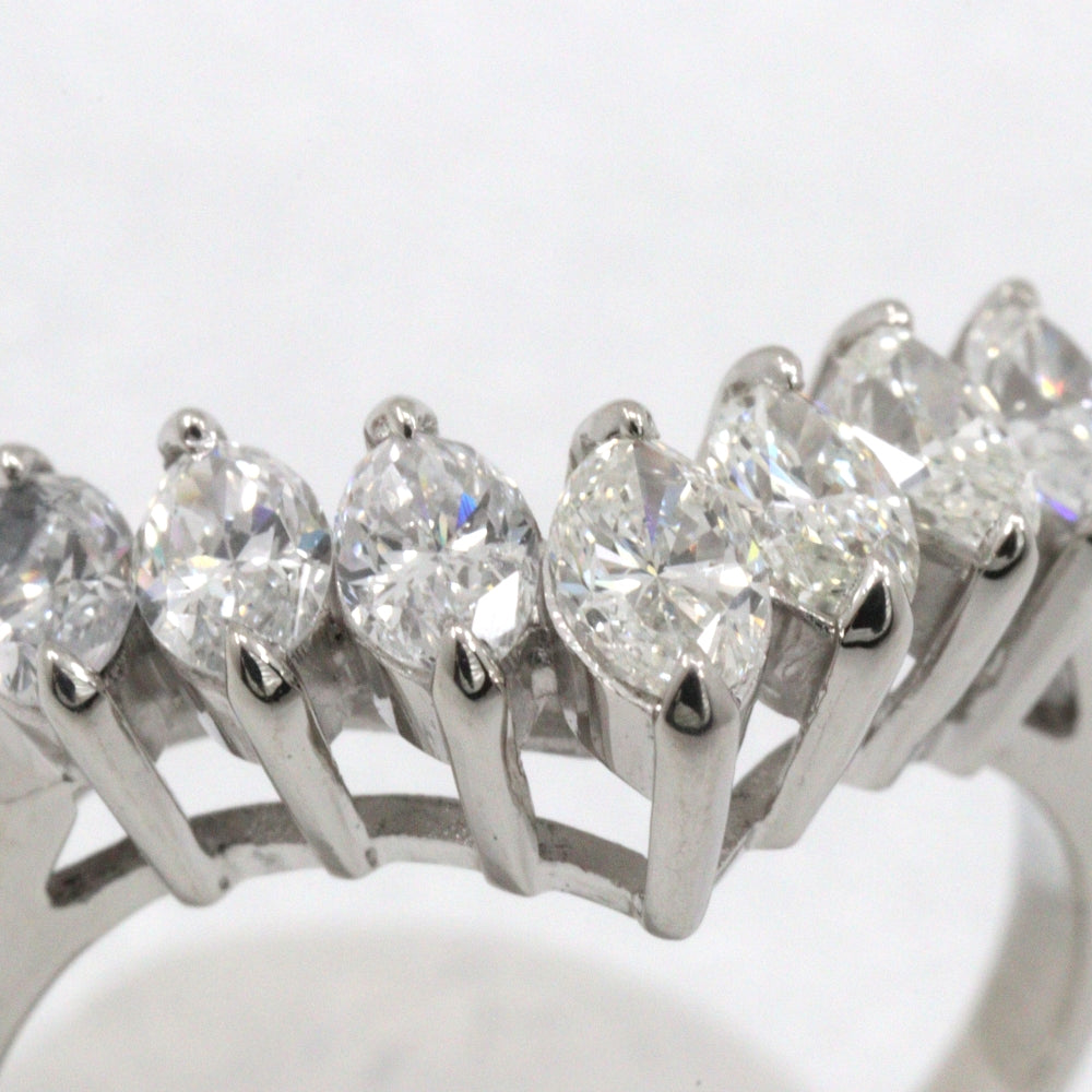 JEWELRY Ring Pt900Platinum, Diamond Silver 7P diamond V character