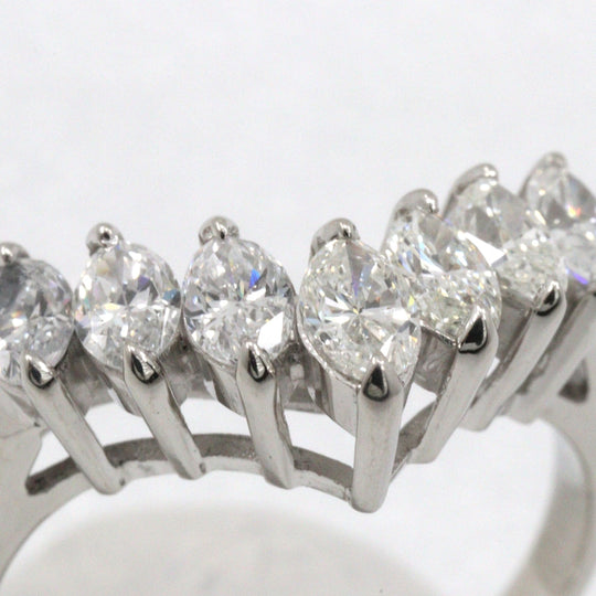 JEWELRY Ring Pt900Platinum, Diamond Silver 7P diamond V character