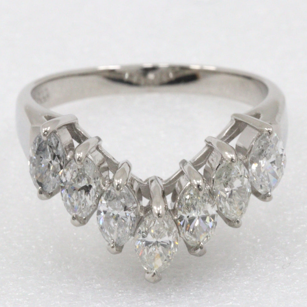 JEWELRY Ring Pt900Platinum, Diamond Silver 7P diamond V character