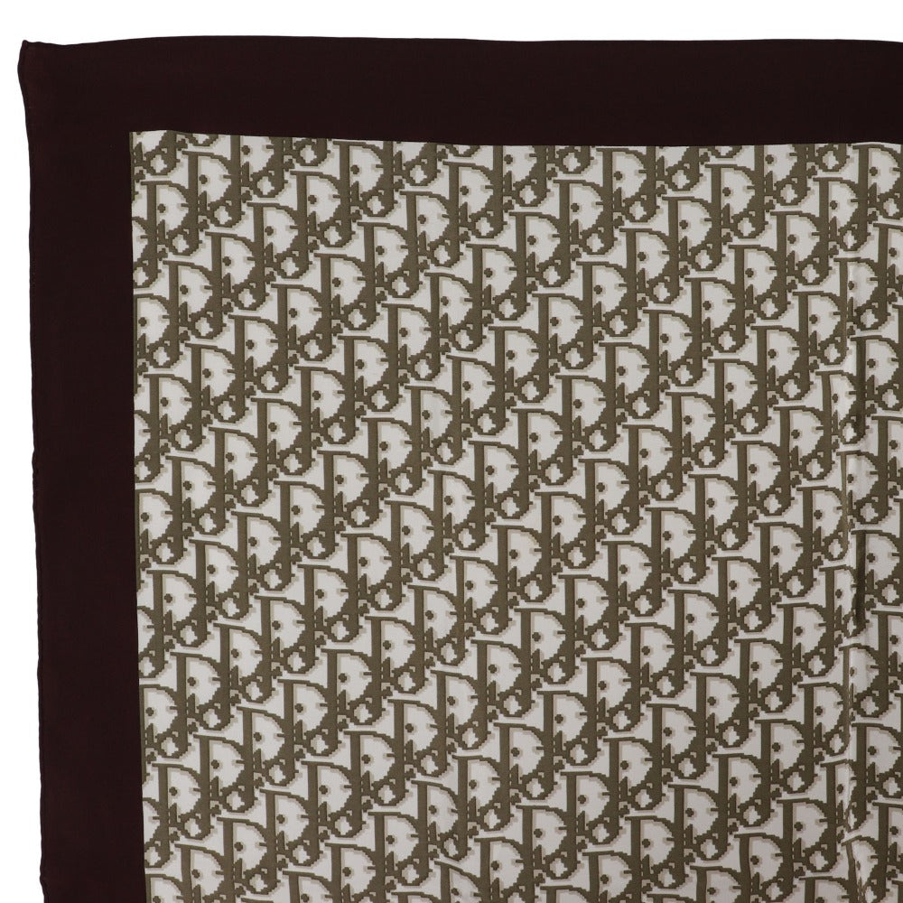 Christian Dior scarf silk Brown Trotter Women Used Authentic