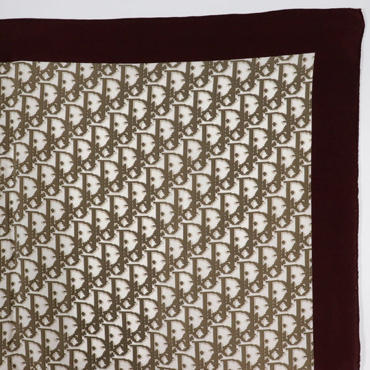 Christian Dior scarf silk Brown Trotter Women Used Authentic