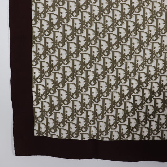 Christian Dior scarf silk Brown Trotter Women Used Authentic