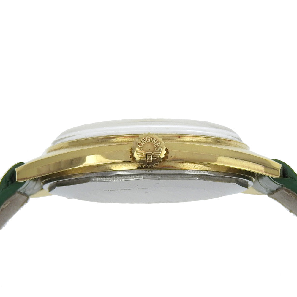 LONGINES Watches Mechanical Automatic 741591 Stainless Steel, Plated Gold, Embossed Leather gold cal.L890.1 vintage gold dial mens Used Authentic