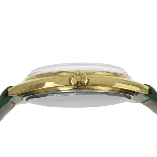 LONGINES Watches Mechanical Automatic 741591 Stainless Steel, Plated Gold, Embossed Leather gold cal.L890.1 vintage gold dial mens Used Authentic