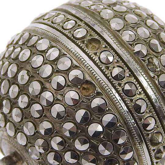 BUCHERER Watches Stainless Steel, Rhinestone Silver Pendant watch Women Used Authentic