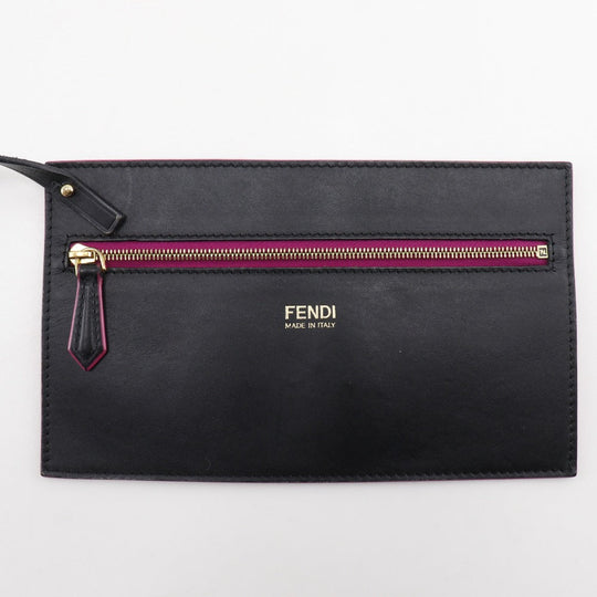 FENDI Handbag 8BH252 Nylon canvas Brown pink Pecan Pattern Tote Bag Women Used Authentic
