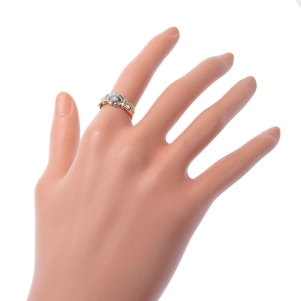 JEWELRY Ring K18 Yellow Gold, Pt900Platinum, Diamond gold Women Used Authentic