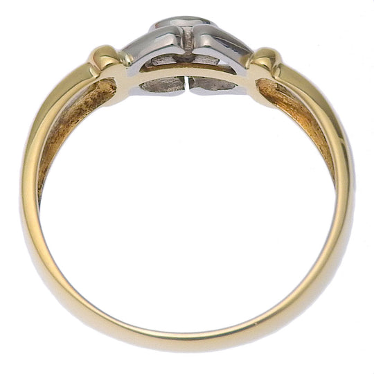 JEWELRY Ring K18 Yellow Gold, Pt900Platinum, Diamond gold Women Used Authentic