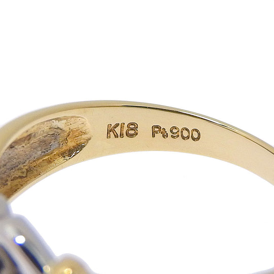 JEWELRY Ring K18 Yellow Gold, Pt900Platinum, Diamond gold Women Used Authentic