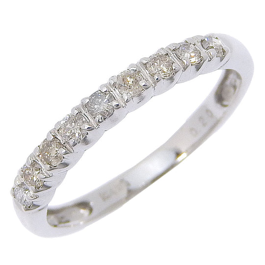 JEWELRY Ring 14k white gold, diamond Silver Half eternity Women Used Authentic