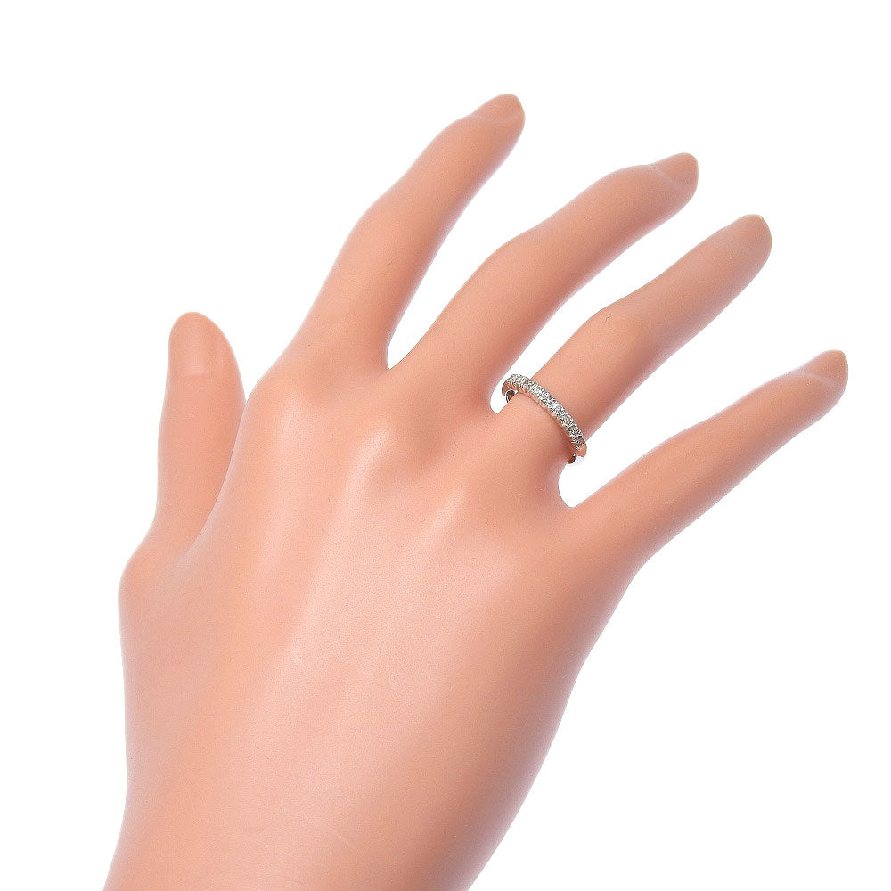 JEWELRY Ring 14k white gold, diamond Silver Half eternity Women Used Authentic