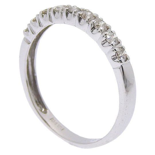 JEWELRY Ring 14k white gold, diamond Silver Half eternity Women Used Authentic