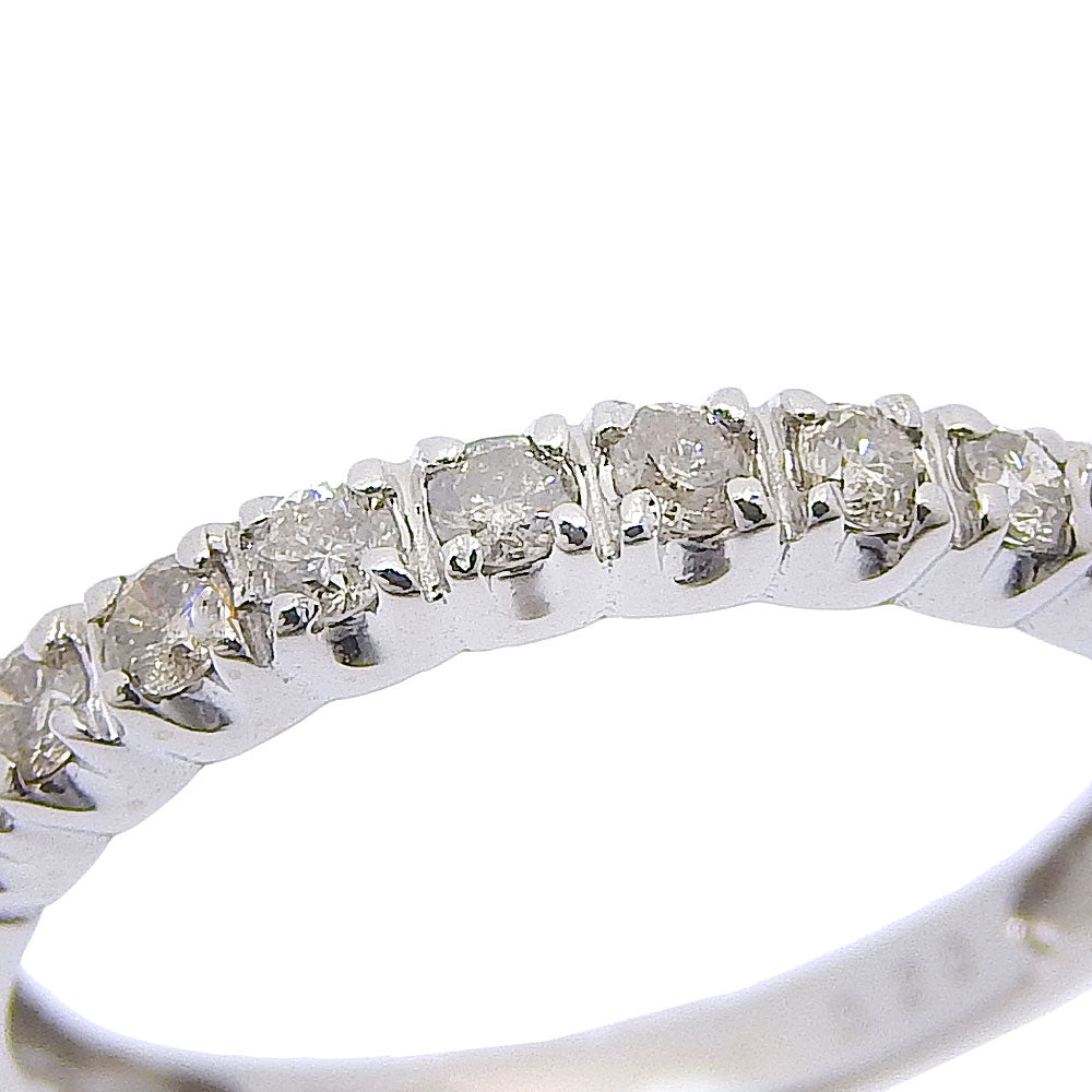 JEWELRY Ring 14k white gold, diamond Silver Half eternity Women Used Authentic